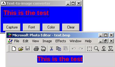 VB projects - Text-to-image converter